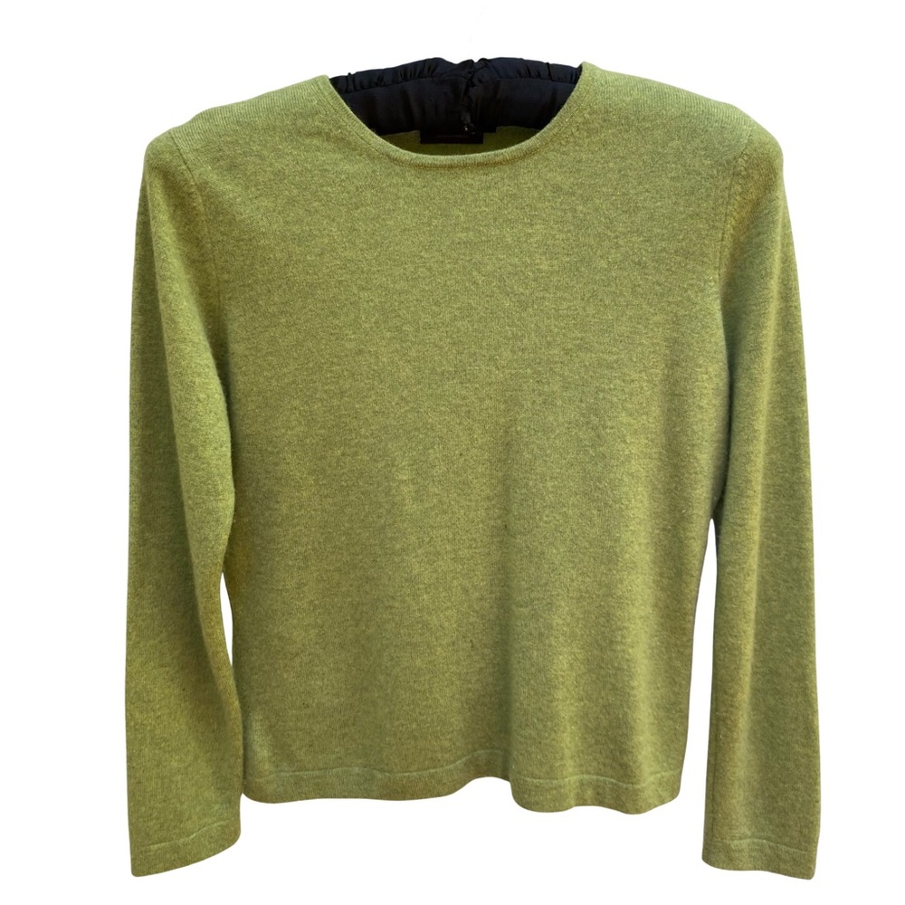 Pure Collection 100% Cashmere Crew Neck Spring Green Sweater EUC